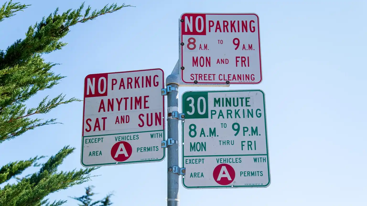 Parkschilder No Parking Verkehrsregeln USA Mietwagen